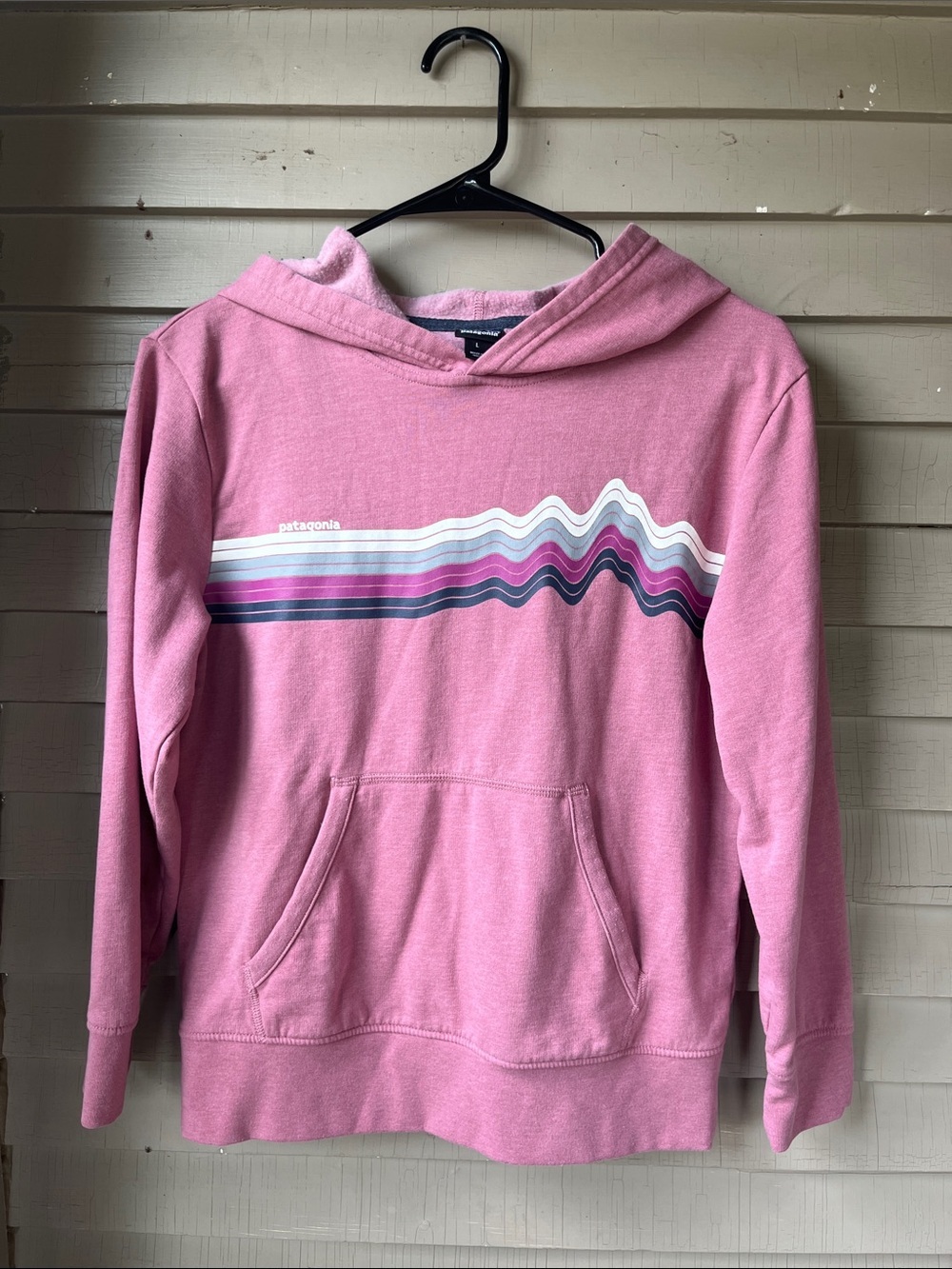 Patagonia Kids Graphic Hoodie | Pink Pullover Hoodie | Excellent Condition | L - Picture 6 of 13
